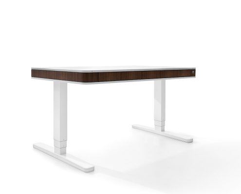 Designschreibtsich-moll-T7-Nussbaum-1 designmöbel von moll unique designschrebtisch T7 elektrisch höhenverstellbar made in germany