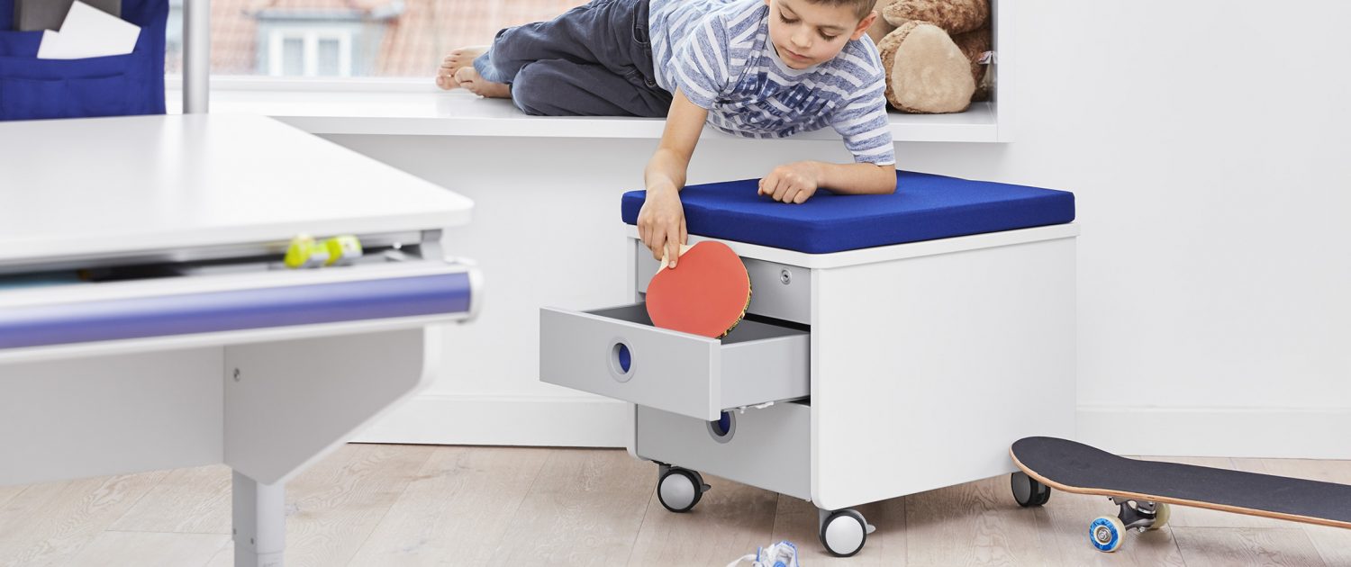 moll kids Rollcontainer Pro mitwachsende Kindermöbel von moll kinderschreibtische kinderdrehstühle höhenverstellbar neigbar made in germany