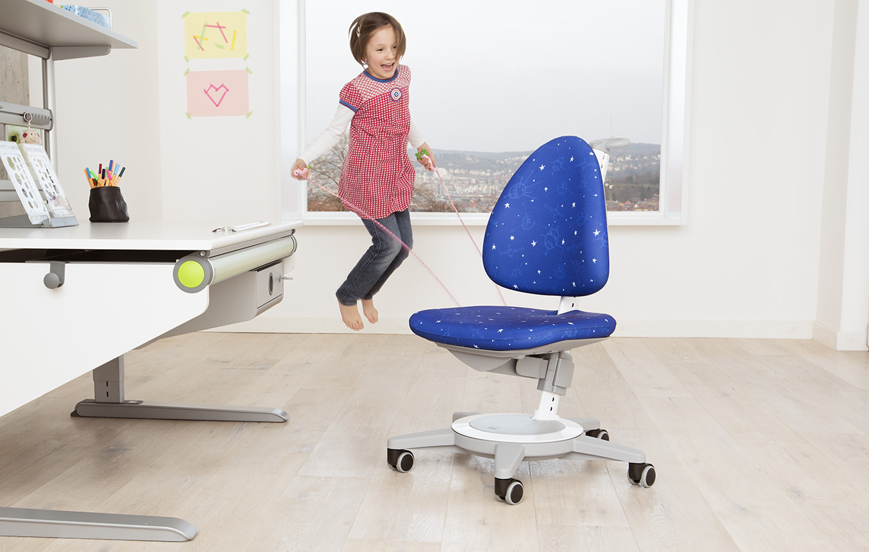 moll Kinder- und Jugendschreibtischstuhl, Drehstuhl Maximo moll Maximo Kinderdrehstuhl Jugenddrehstuhl verstellbar mitwachsend Rückenlehne Sitztiefe höhenverstellbar