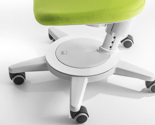 moll kids kinderdrehstuhl maximo_fusskreuz moll Maximo Kinderdrehstuhl Jugenddrehstuhl verstellbar mitwachsend Rückenlehne Sitztiefe höhenverstellbar