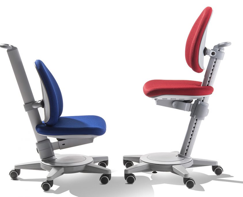 moll kids kinderdrehstuhl maximo_gross-klein moll Maximo Kinderdrehstuhl Jugenddrehstuhl verstellbar mitwachsend Rückenlehne Sitztiefe höhenverstellbar