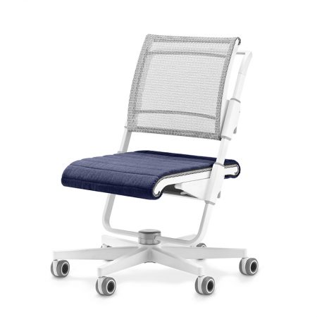 moll unique Drehstuhl S6 Netzruecken Sitzpolster dunkelblau ergonomischer Netzstuhl Drehstuhl Schreibtischstuhl moll S6 Design Drehstuhl mit Netzbespannung