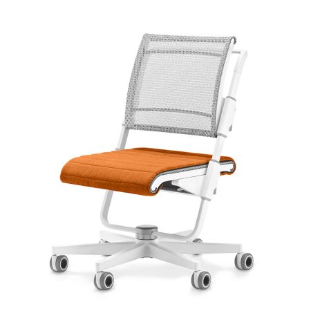 moll unique Drehstuhl S6 Netzruecken Sitzpolster orange ergonomischer Netzstuhl Drehstuhl Schreibtischstuhl moll S6 Design Drehstuhl mit Netzbespannung