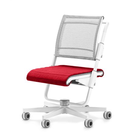 moll unique Drehstuhl S6 Netzruecken Sitzpolster rot ergonomischer Netzstuhl Drehstuhl Schreibtischstuhl moll S6 Design Drehstuhl mit Netzbespannung