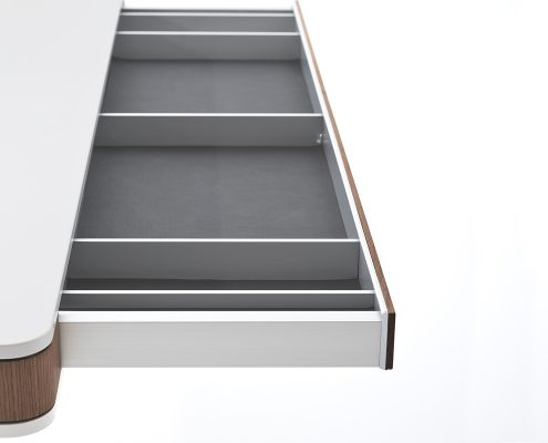 moll-unique T7 schreibtisch elektrisch höhenverstellbar Detail Schublade designmöbel von moll unique designschrebtisch T7 elektrisch höhenverstellbar made in germany
