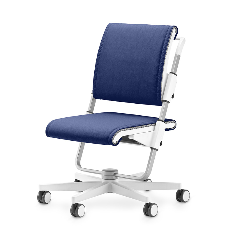 moll-Scooter-weiss-blau-01 moll Scooter Kinderdrehstuhl Jugenddrehstuhl verstellbar mitwachsend Rückenlehne Sitztiefe höhenverstellbar