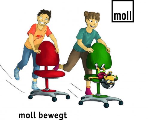 leporello-moll-bewegt_210x210mm_DE_view_Seite_01 moll bewegt Bewegungsübungen für Kinder für die Gesundheit und Intelligenz
