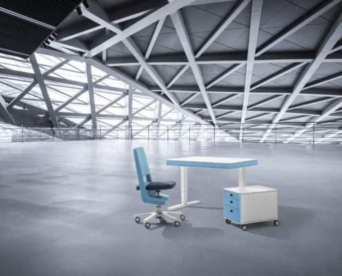 Futuristic empty room, 3D Rendering